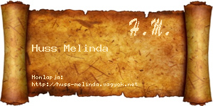 Huss Melinda névjegykártya