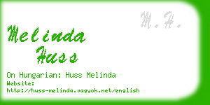 melinda huss business card